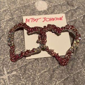 Betsey Johnson heart  earrings